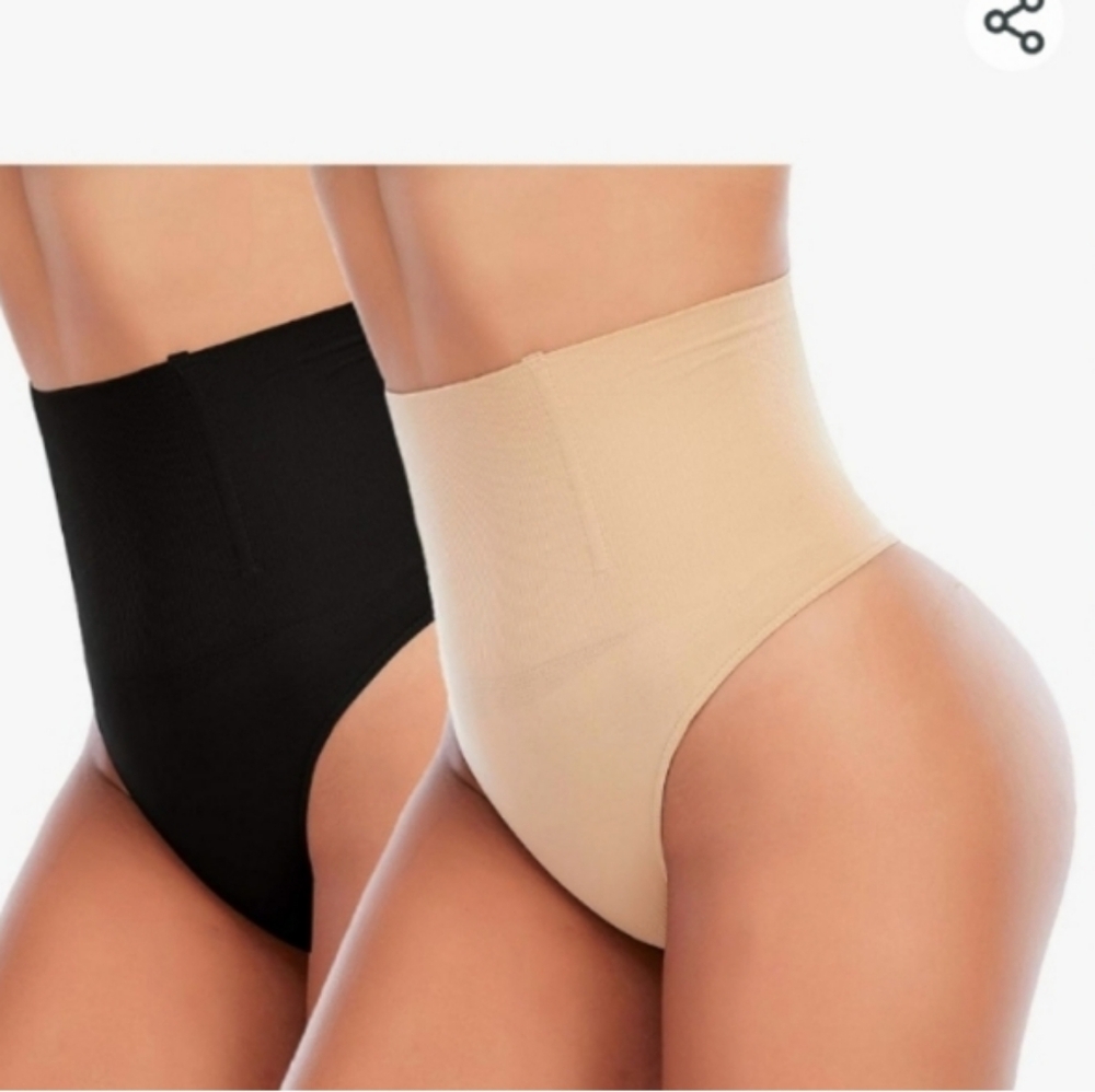 SHAPING THONG PANTY'S/ set of 2 "new" women's /nude & black,  SZ- XL